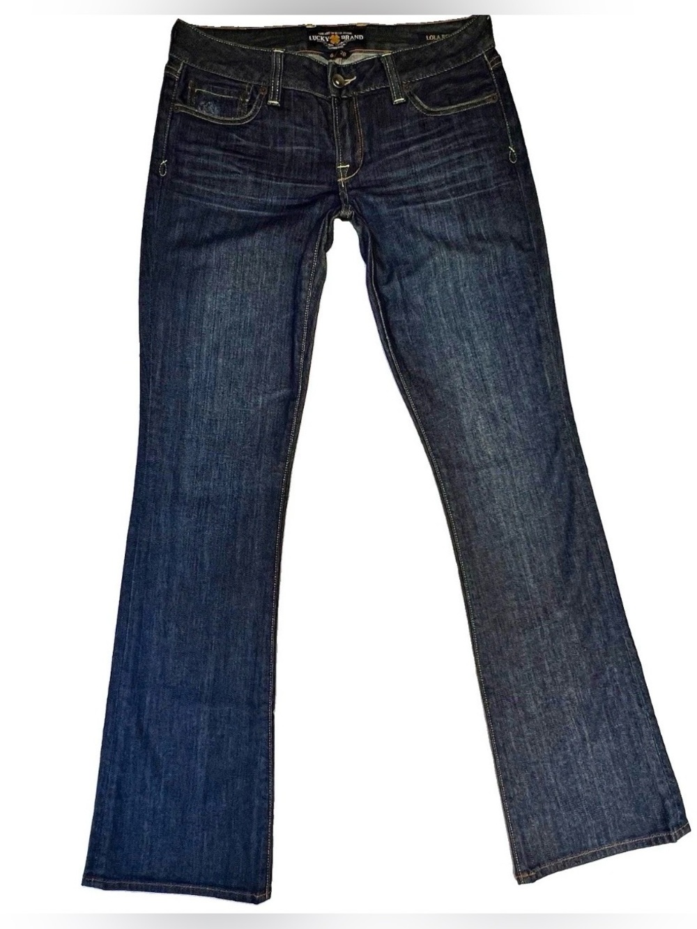 Lucky Brand Lola Skinny Jeans Womens 6/28 Dark Wash Blue Denim Stretch Low Rise